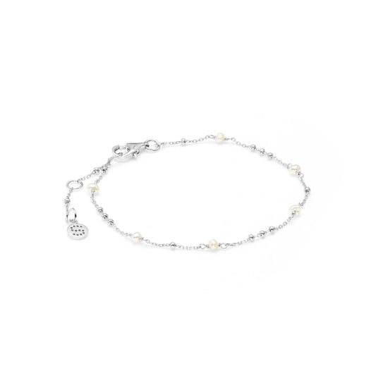 Dotty Bracelet Pearl + Silver