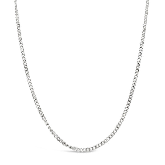 55cm Sterling Silver V303 Diamond Cut Curb Chain