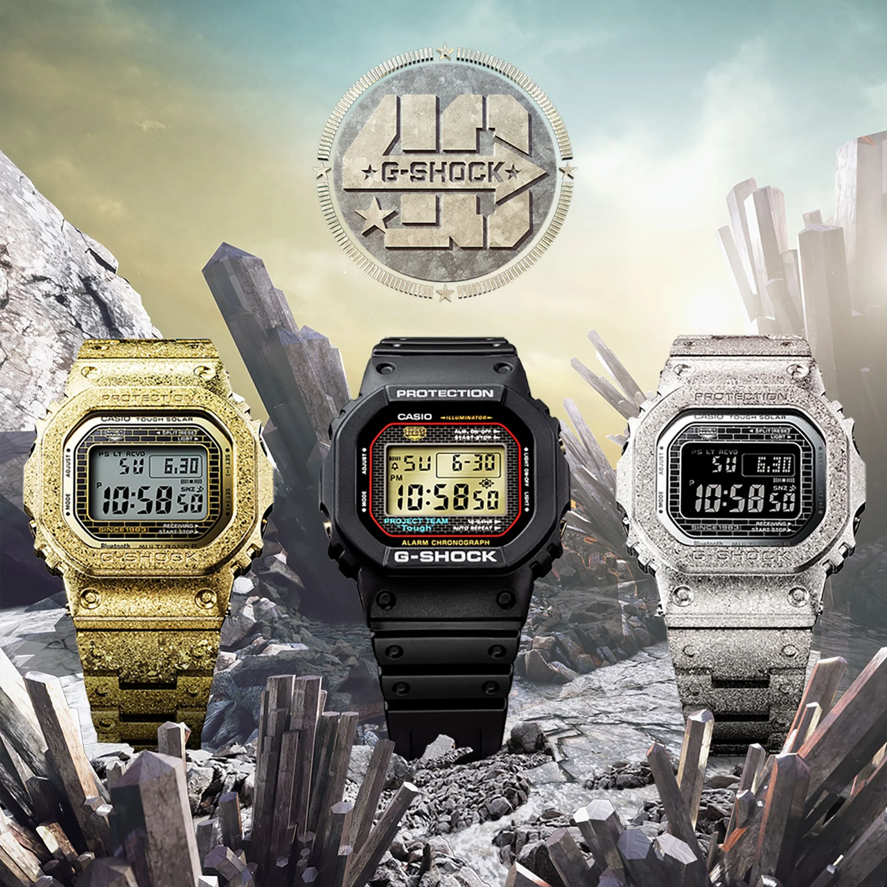 G-Shock Limited Edition 40th Anniversary Model Recrystallized Series - Gold - GMWB5000PG-9D