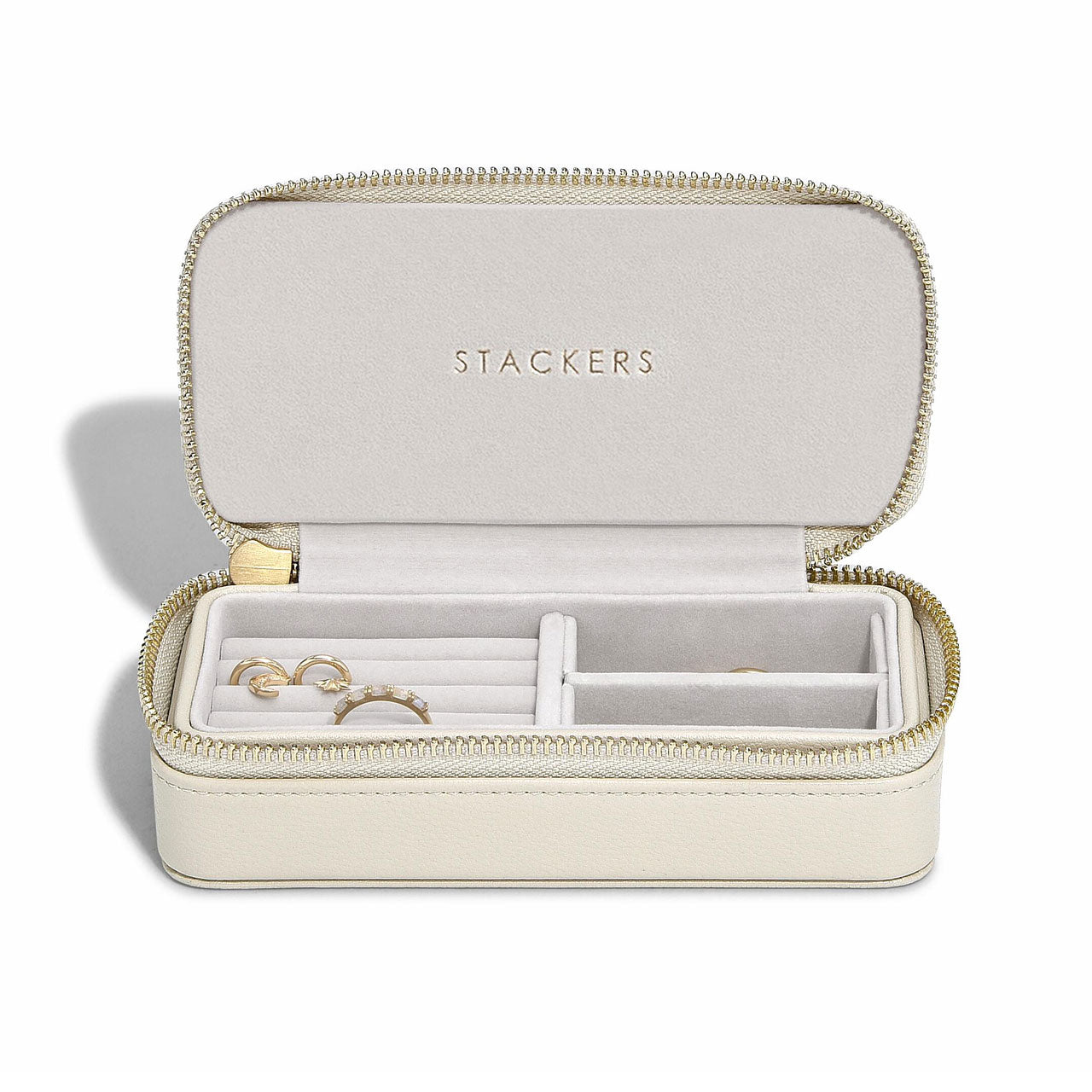 Oatmeal & Linen Zipped Travel Jewellery Box