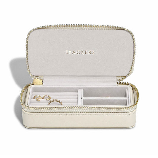 Oatmeal & Linen Zipped Travel Jewellery Box