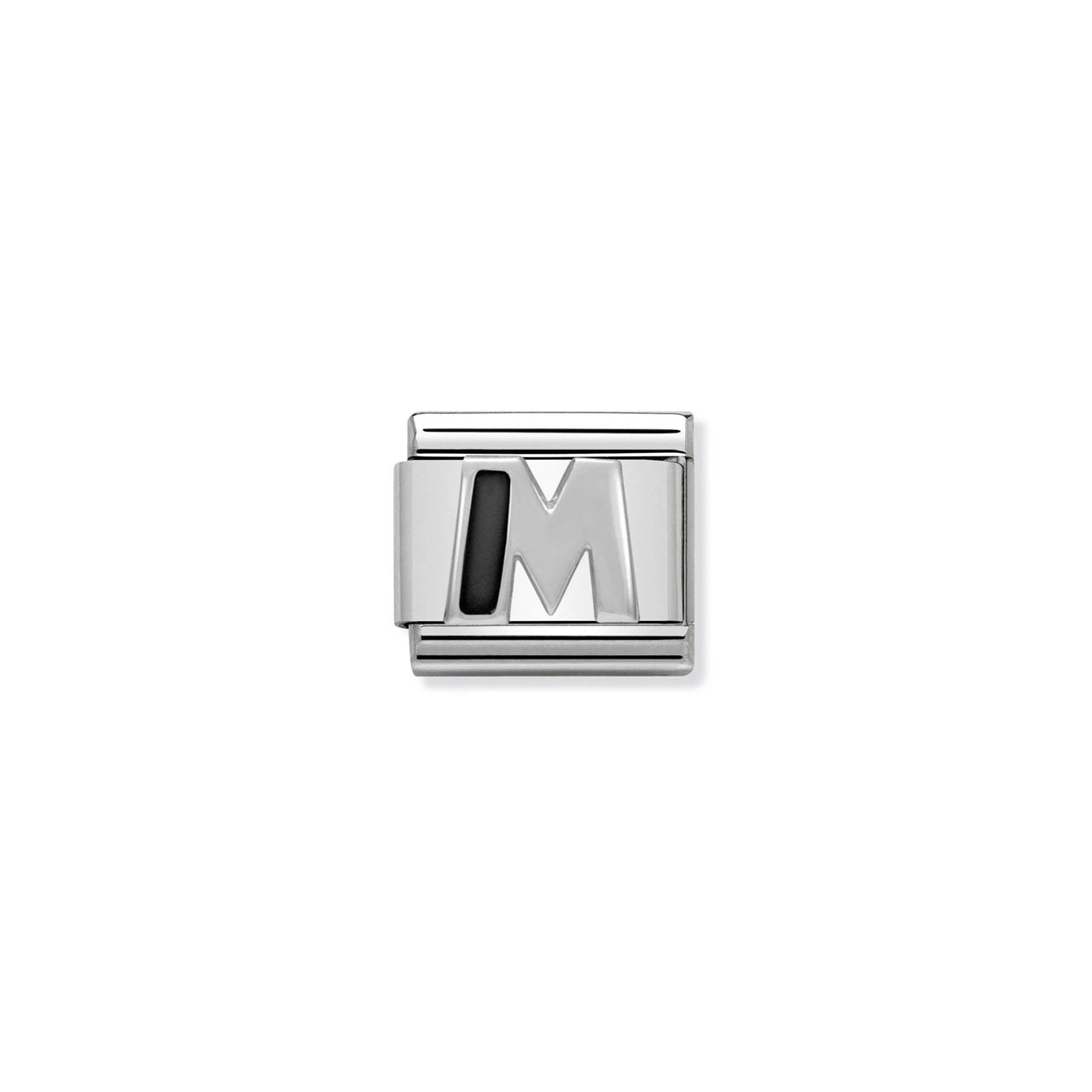 Composable Classic Link 330201/13 Black Letter M In 925 Silver