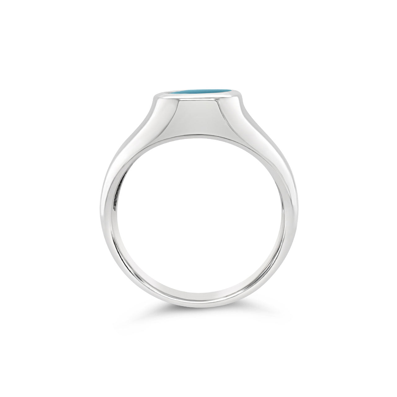 Sterling Silver Oval Turquoise Dress Ring