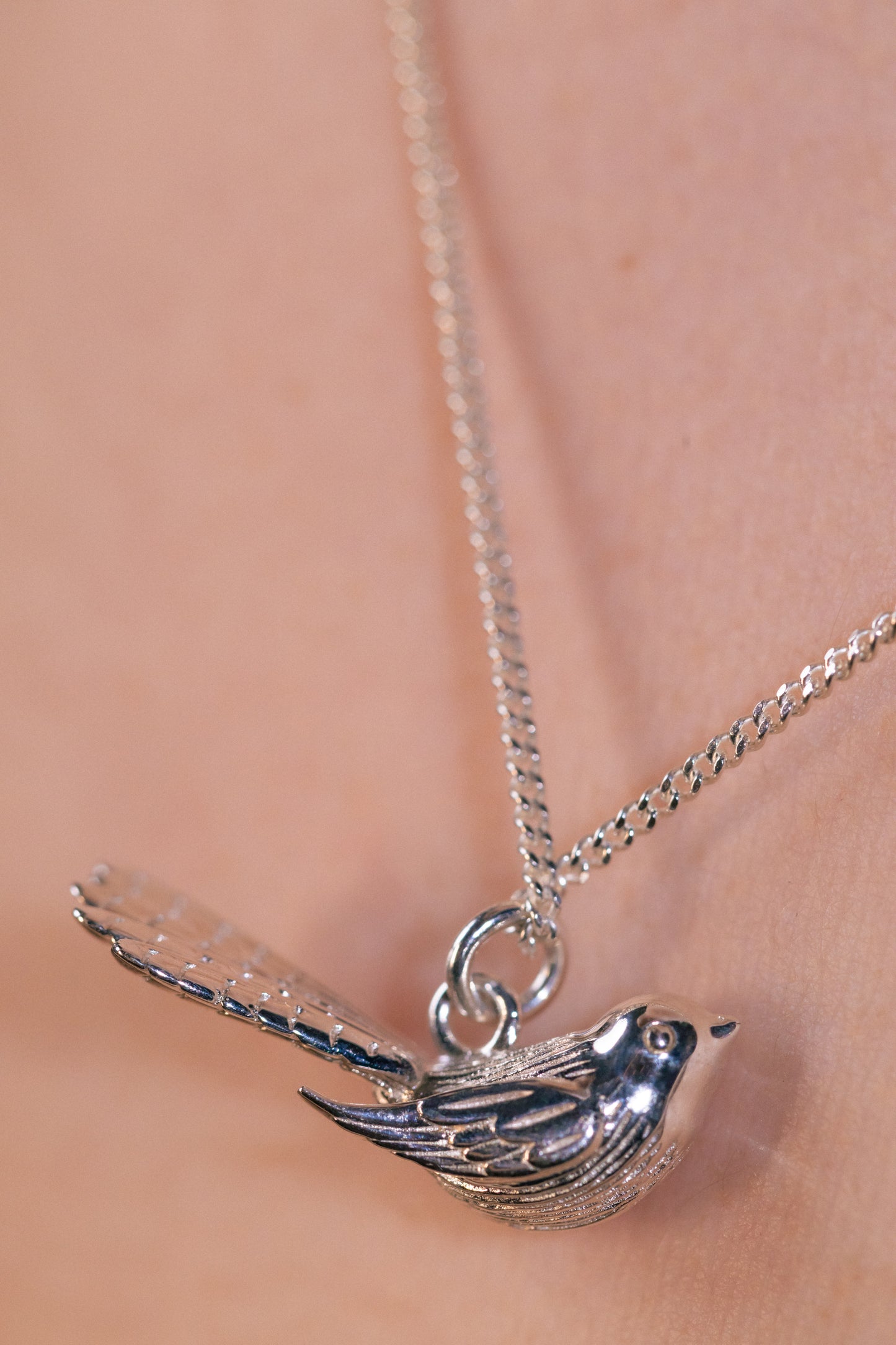 Sterling Silver Memento Piwakawaka (Fantail) Pendant