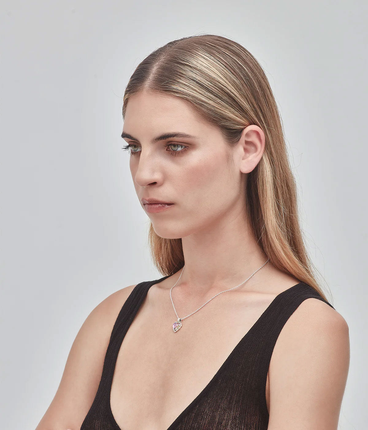 Love Claw Necklace Mystic Quartz