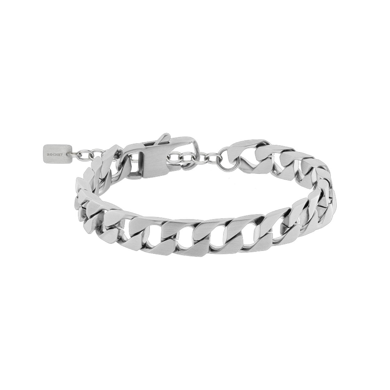 Stainless Steel Forge Mens Stainless Steel Cuban Link Bracelet