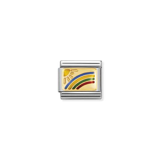 Composable Classic Link 030208/01 Rainbow in 18k Gold