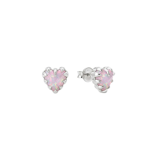 Love Claw Earrings - Pink Bello Opal
