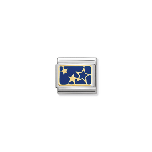 Composable Classic Link 030284/44 Stars Blue Background in 18k Gold