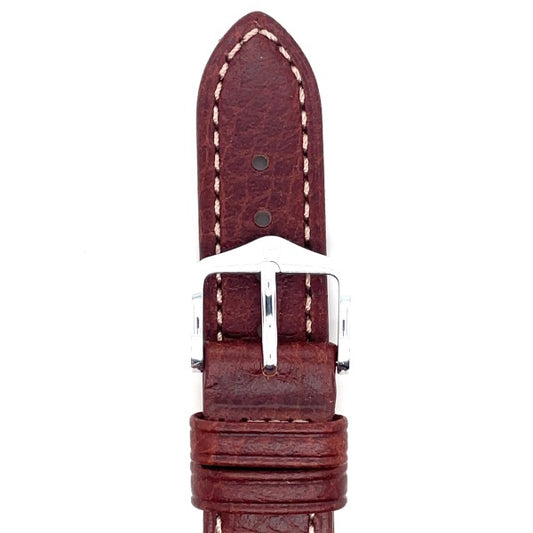 Boston - 18mm Brown Long Leather Watch Strap