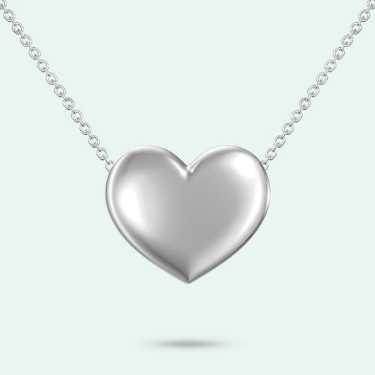Sterling Silver Plain Heart Pendant