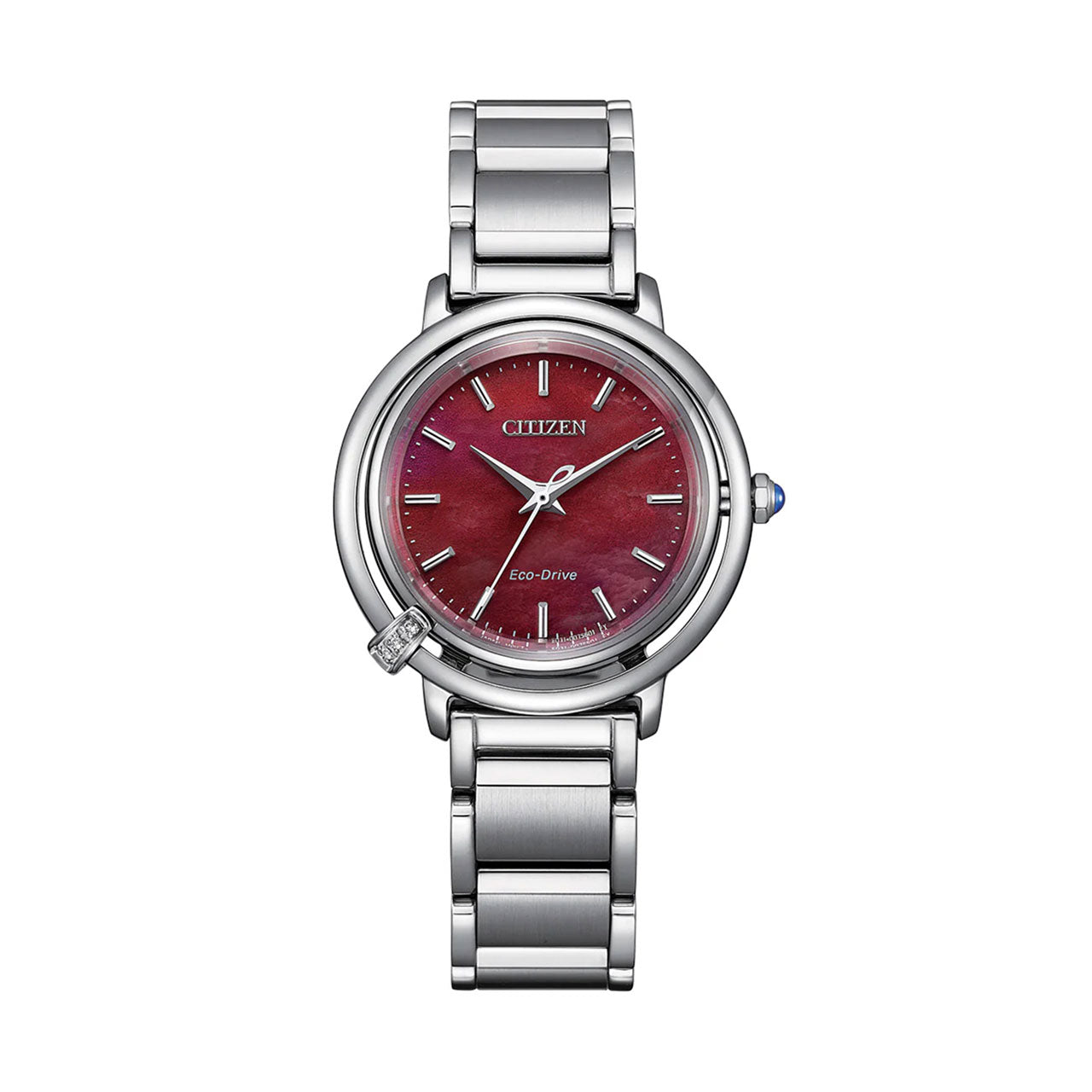 Citizen EM1090-78X - Citizen Ladies Dress Eco-Drive Red/Burgandy Dial Watch