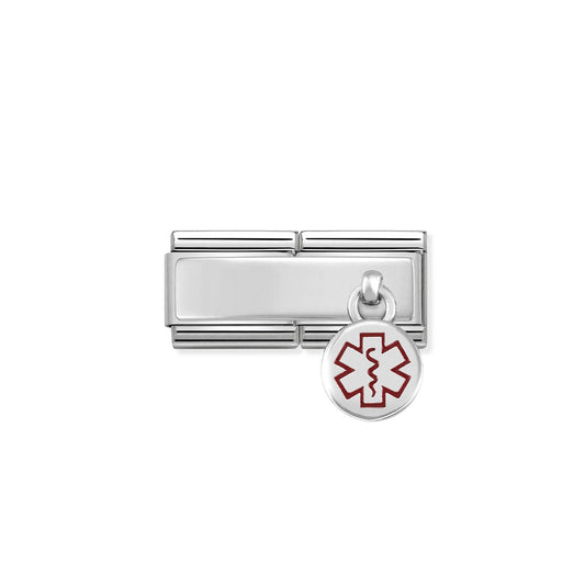 Composable Classic Double Link 330780/02 Medical Tag Charm In Enamel & 925 Silver