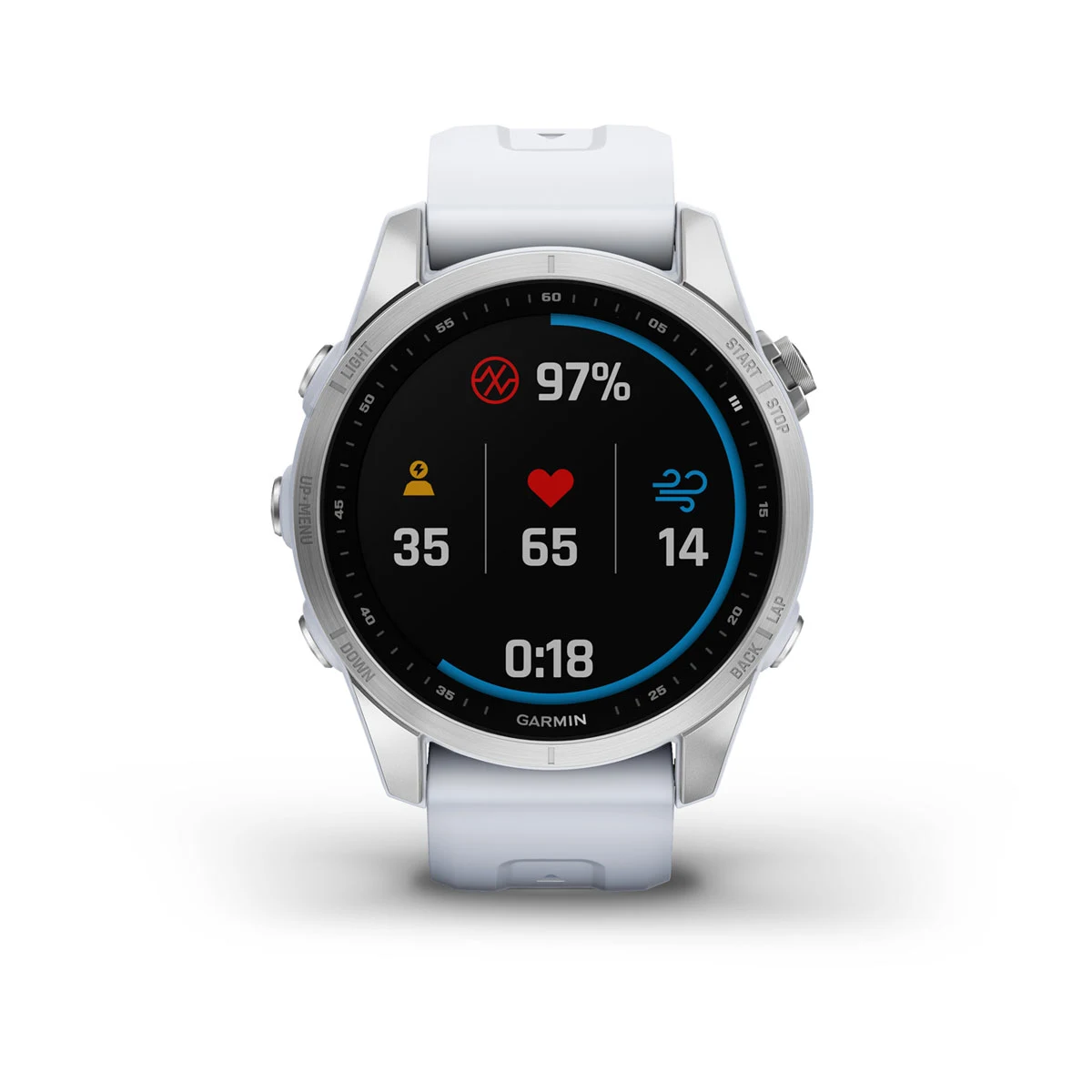 fēnix® 7S – Standard Edition - Silver with Whitestone Band - 010-02539-03