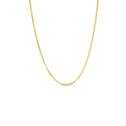 45cm 9k Yellow Gold 1.2mm Curb Chain