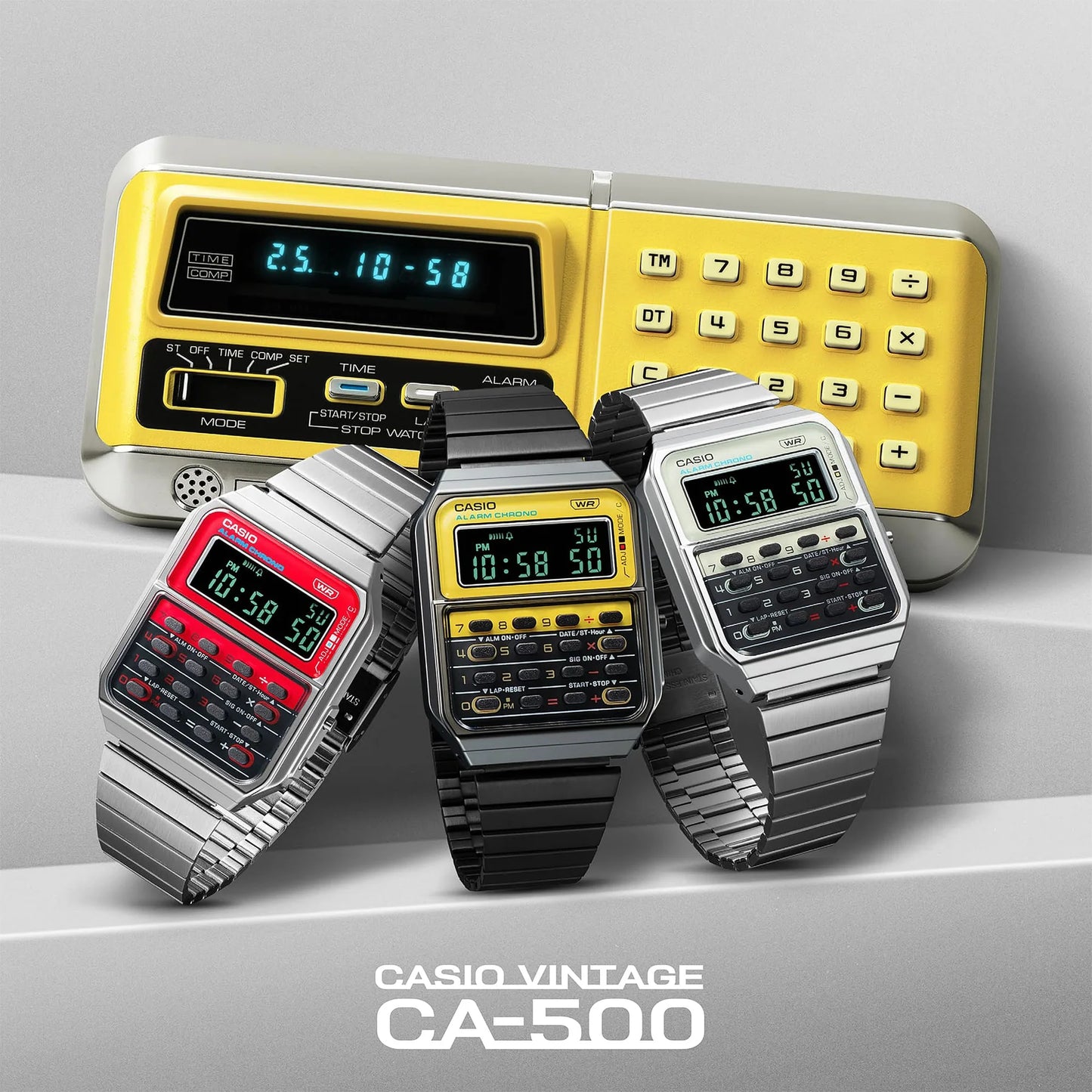 Casio Vintage Databank Calculator Silver Watch - CA500WE-4B