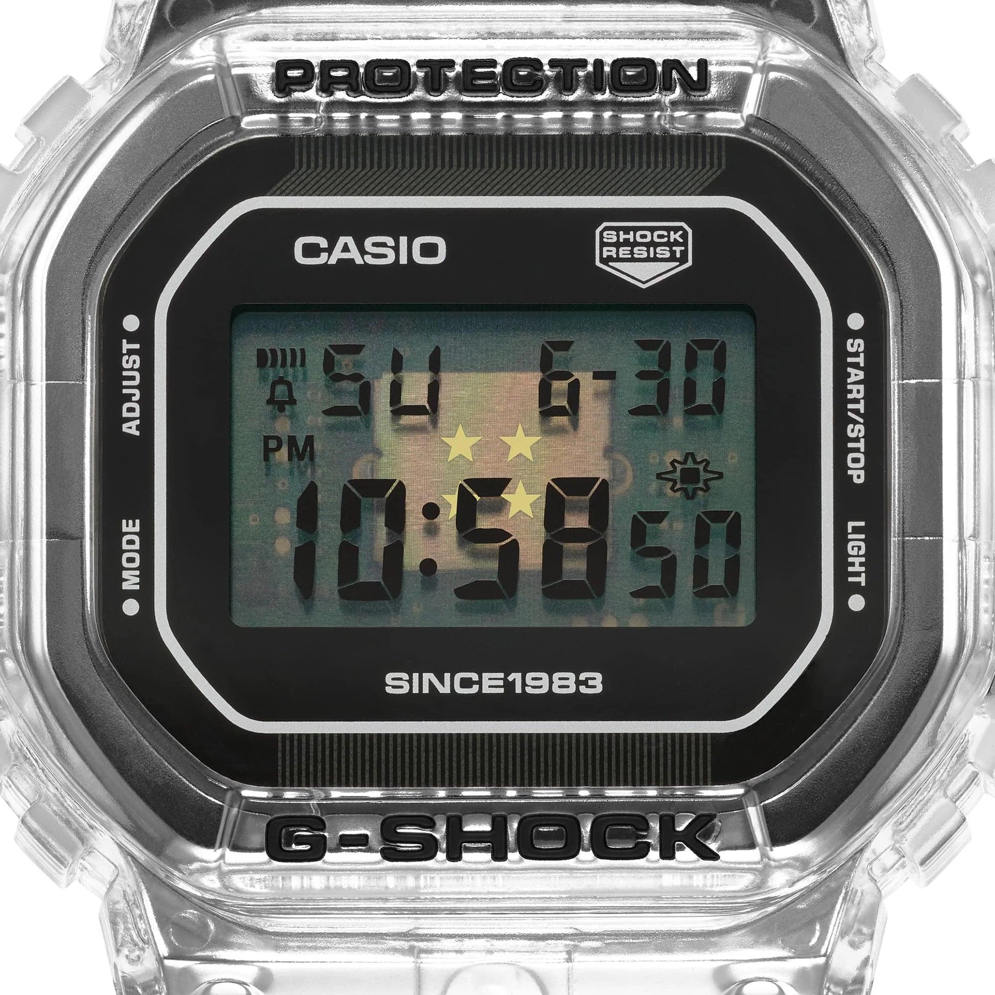 G-Shock 5600 Series - 40th Anniversary - Clear Remix - DW5040RX-7D - Jamies Jewellers