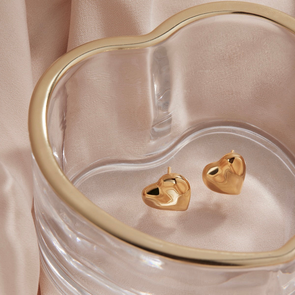 Amore Stud Earrings - Gold Plated