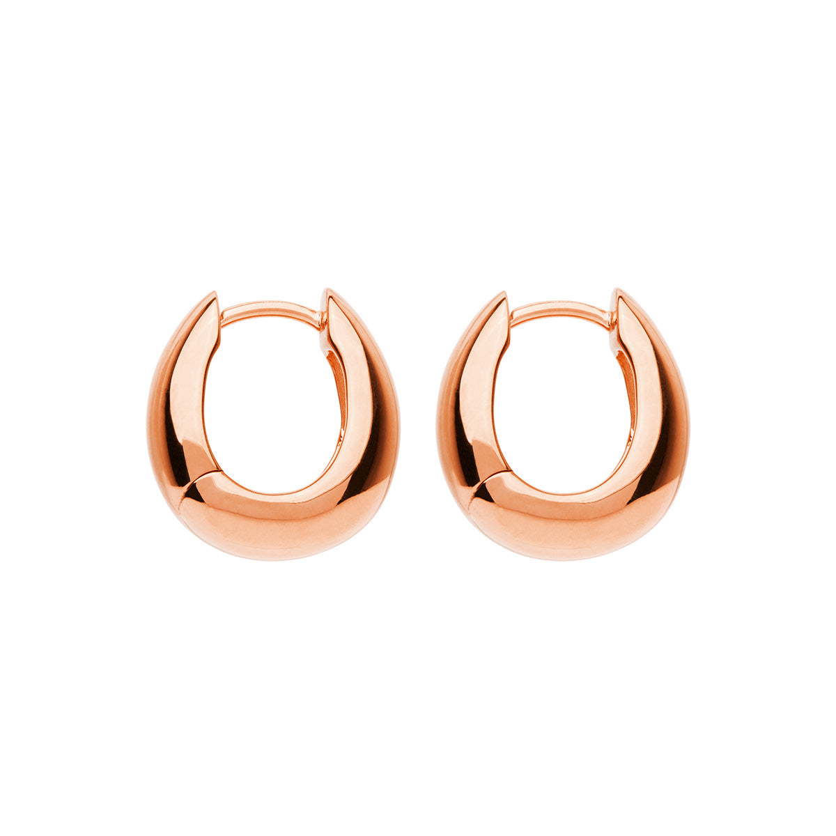 Arco Huggie Earrings - Rose Gold Plated