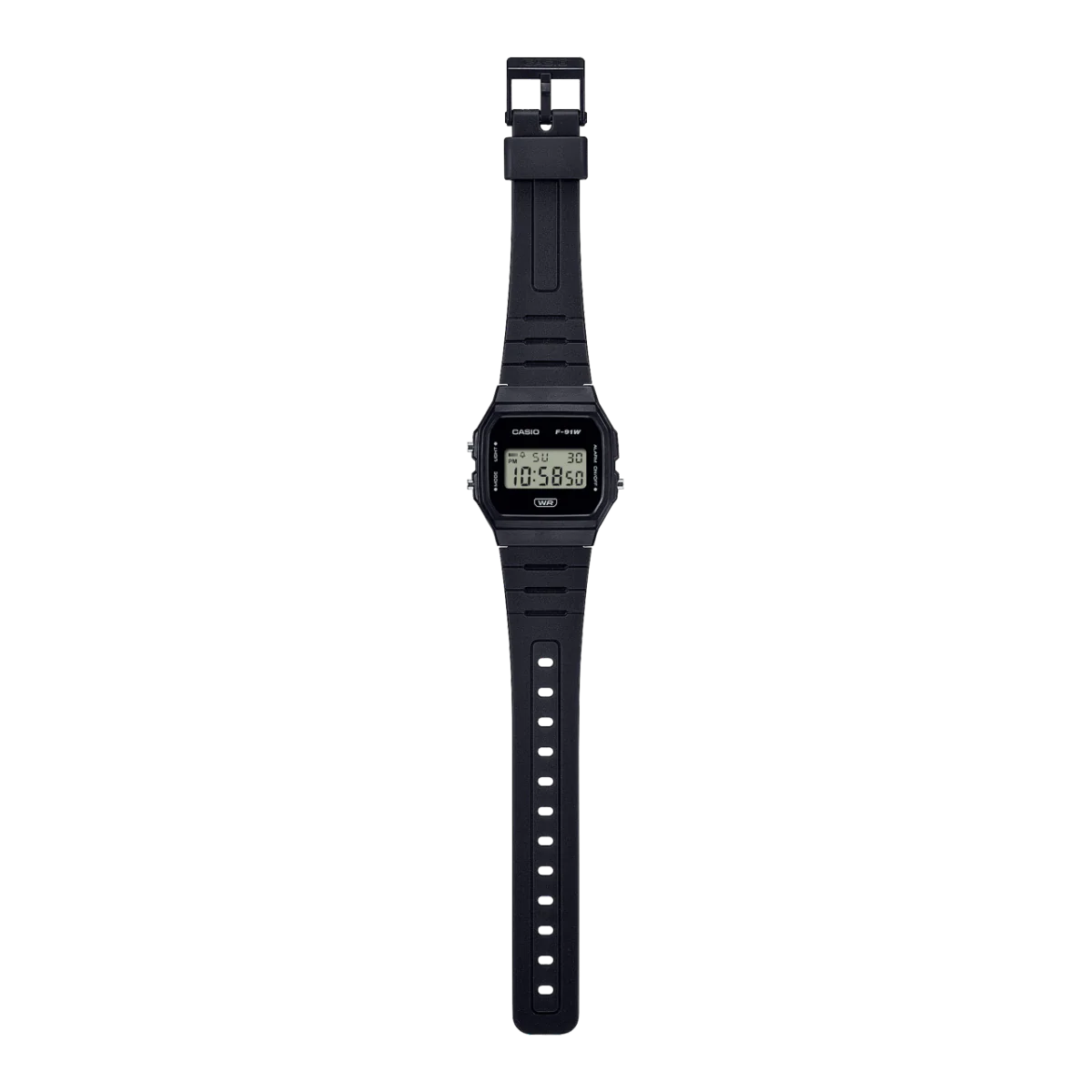 Casio Vintage Black Digital Watch - F91WB-1A