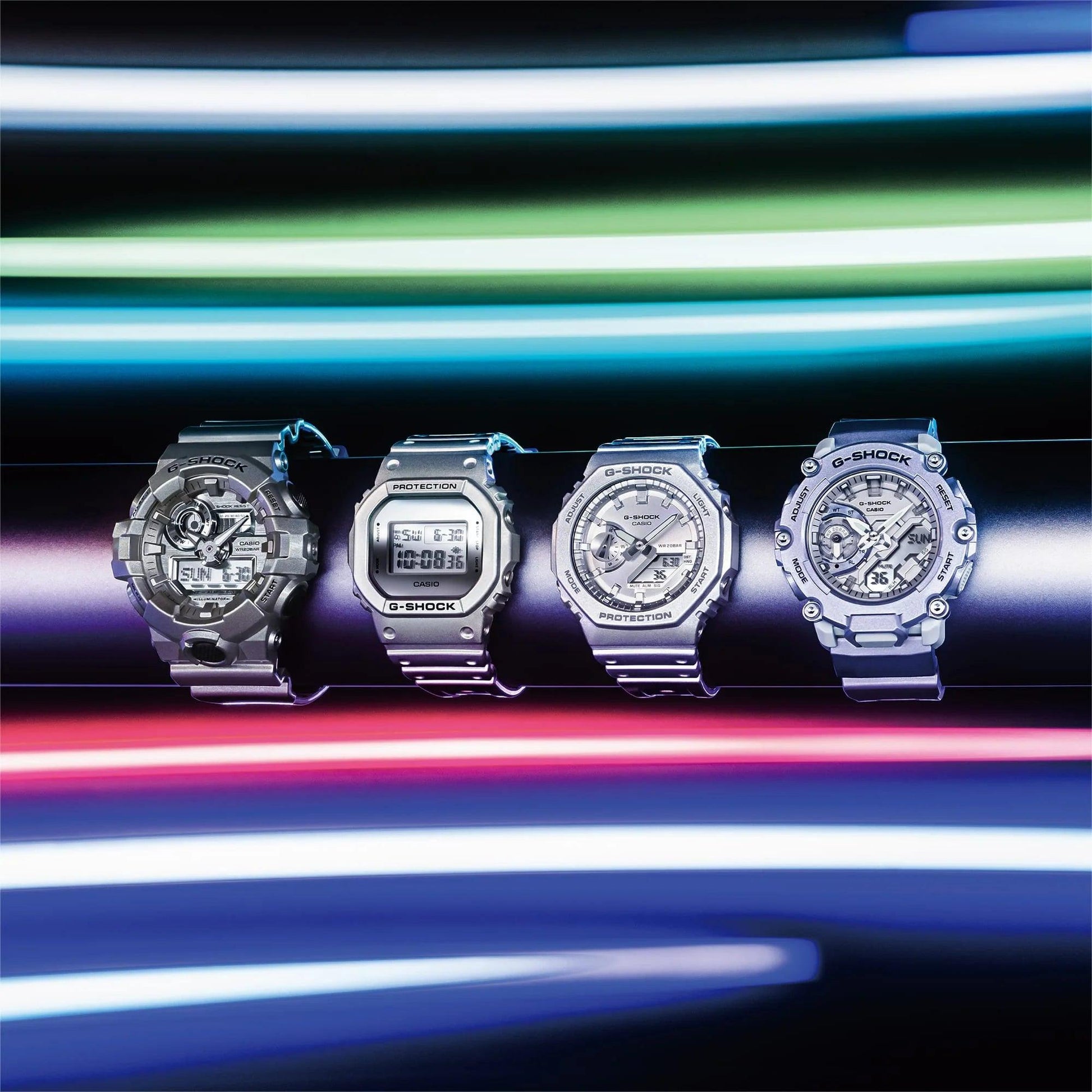 G-Shock Metallic Silver Forgotten Future - DW5600FF-8D - Jamies Jewellers