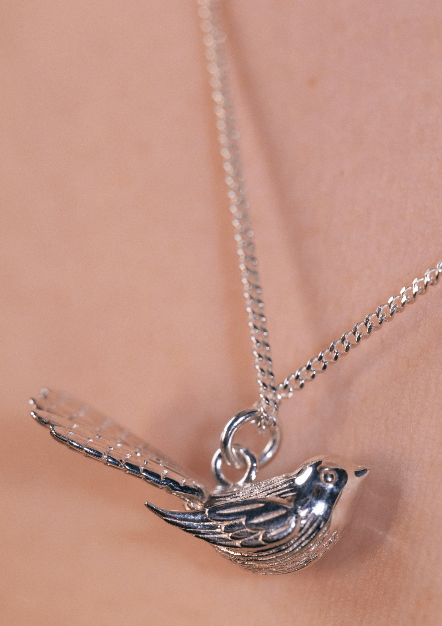 Sterling Silver Memento Piwakawaka (Fantail) Pendant - Jamies Jewellers