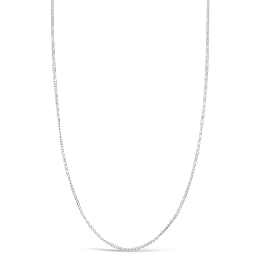 50cm Sterling Silver V300 Diamond Cut Curb Chain
