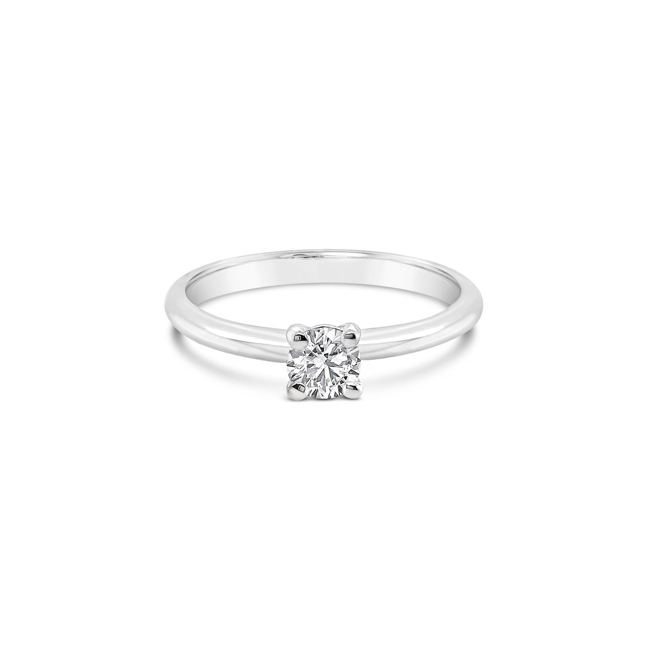 9k White Gold 4 Claw 0.25ct Diamond Solitaire