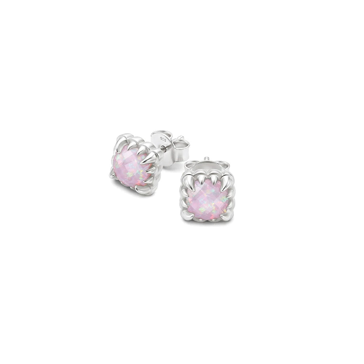 Baby Claw Studs - Pink Bello Opal