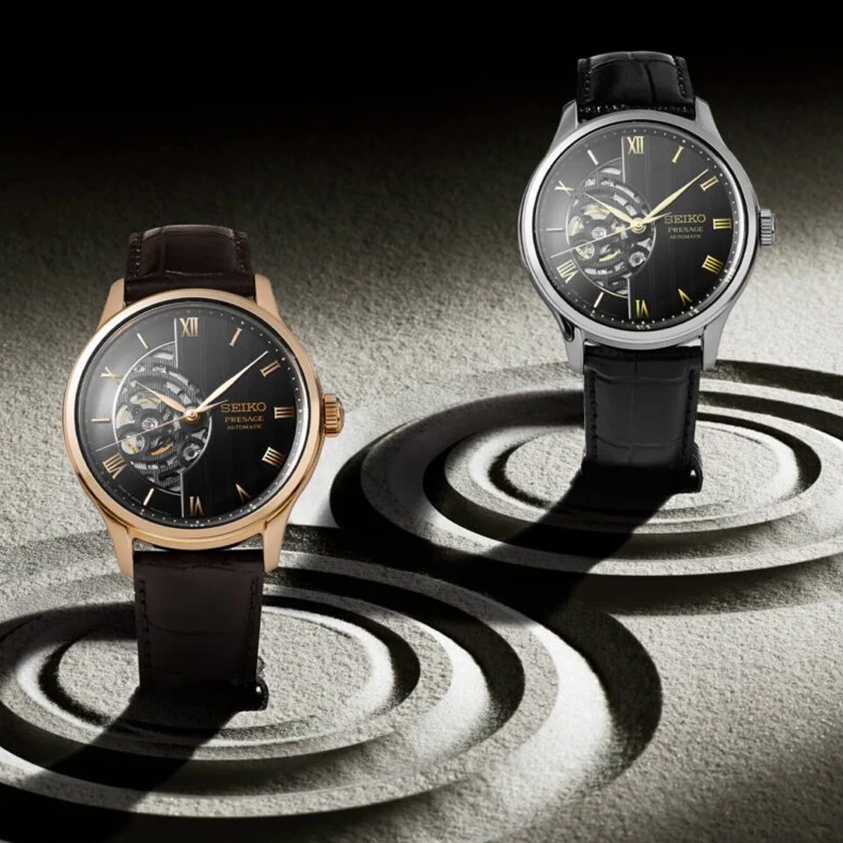 Seiko - HCB008J Presage 'Moonlight Black' Japanese Zen Garden Automatic Watch