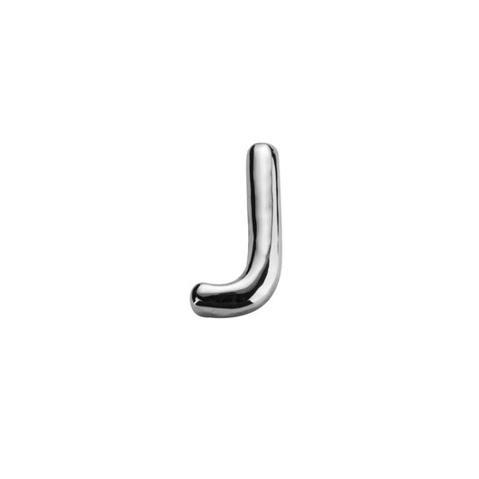 Silver Letter J
