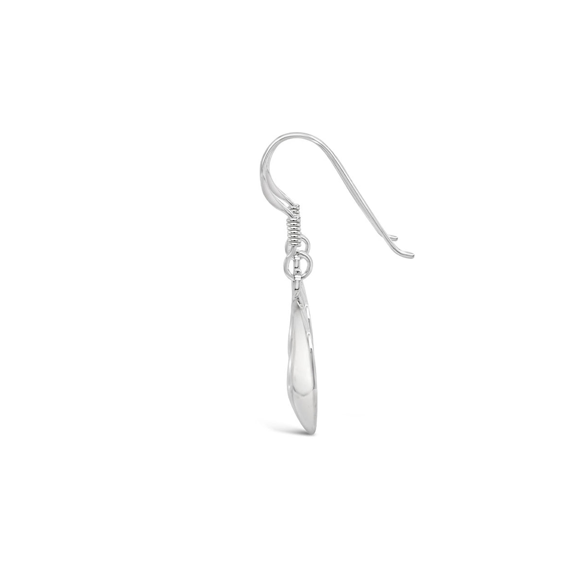 Sterling Silver Round Sculptural Circle Drop Earrings