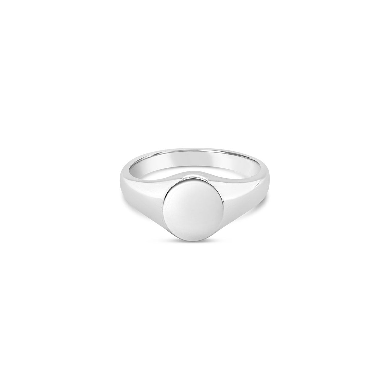 Sterling Silver Small Oval Signet Ring