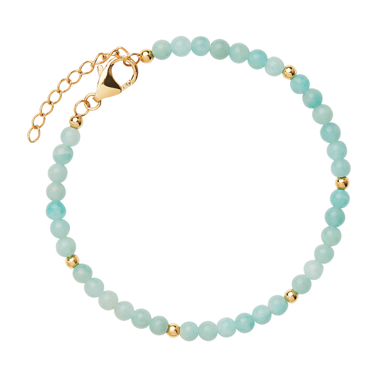 Azzurro Amazonite Bracelet - Gold Plated