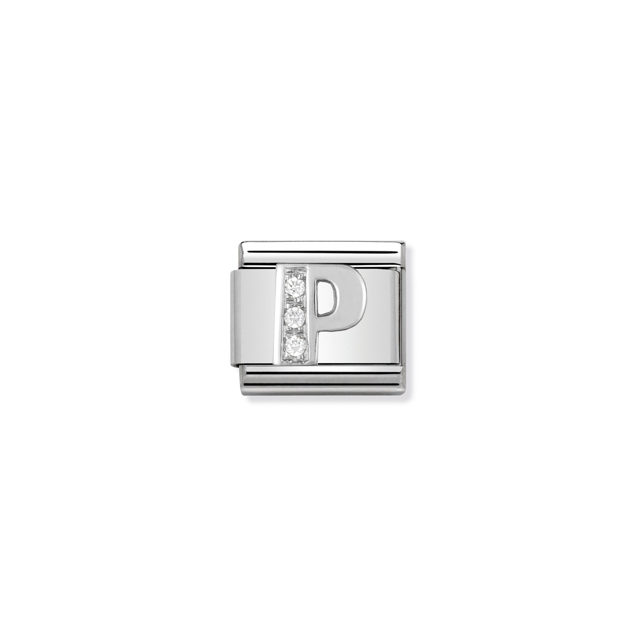 Composable Classic Link 330301/16 Letter P in Silver & Stones