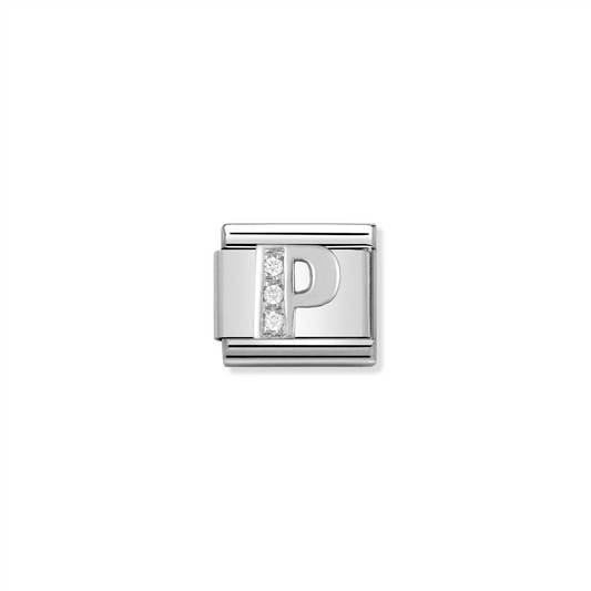 Composable Classic Link 330301/16 Letter P in Silver & Stones