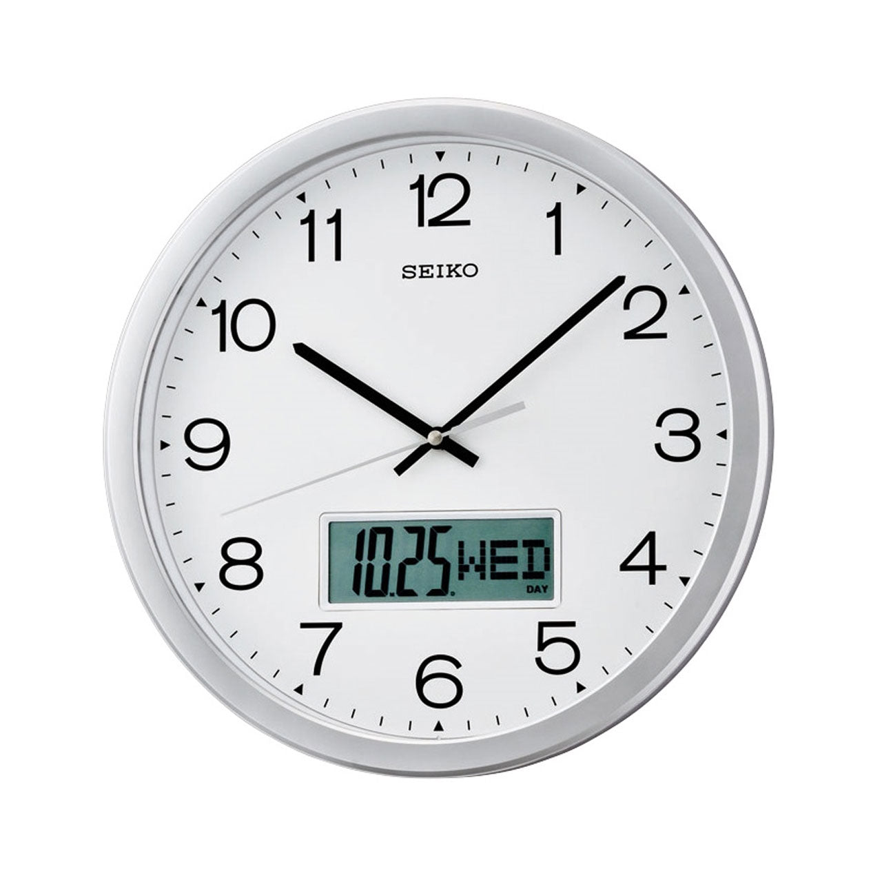 QXL007-S - Silver Office Wall Clock