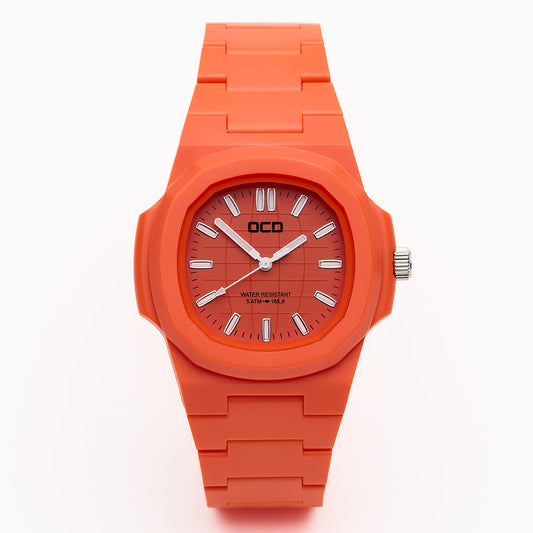 Orange Unisex Fashion Bright Colour Pop Watch