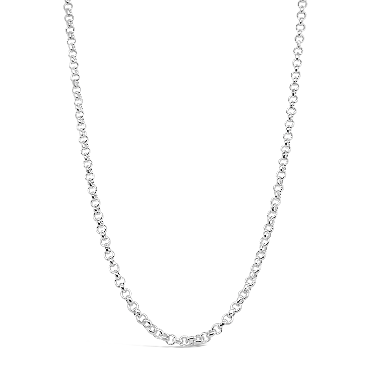 50cm Sterling Silver B1 Round Belcher Chain
