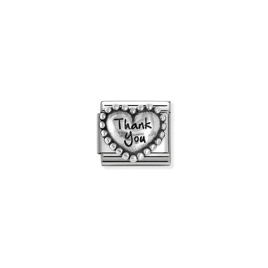 Composable Classic Link 330101/83 Thankyou Heart In 925 Silver