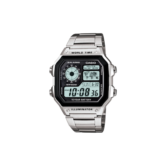 Casio Digital Auto Illuminator Watch - AE1200WHD-1A
