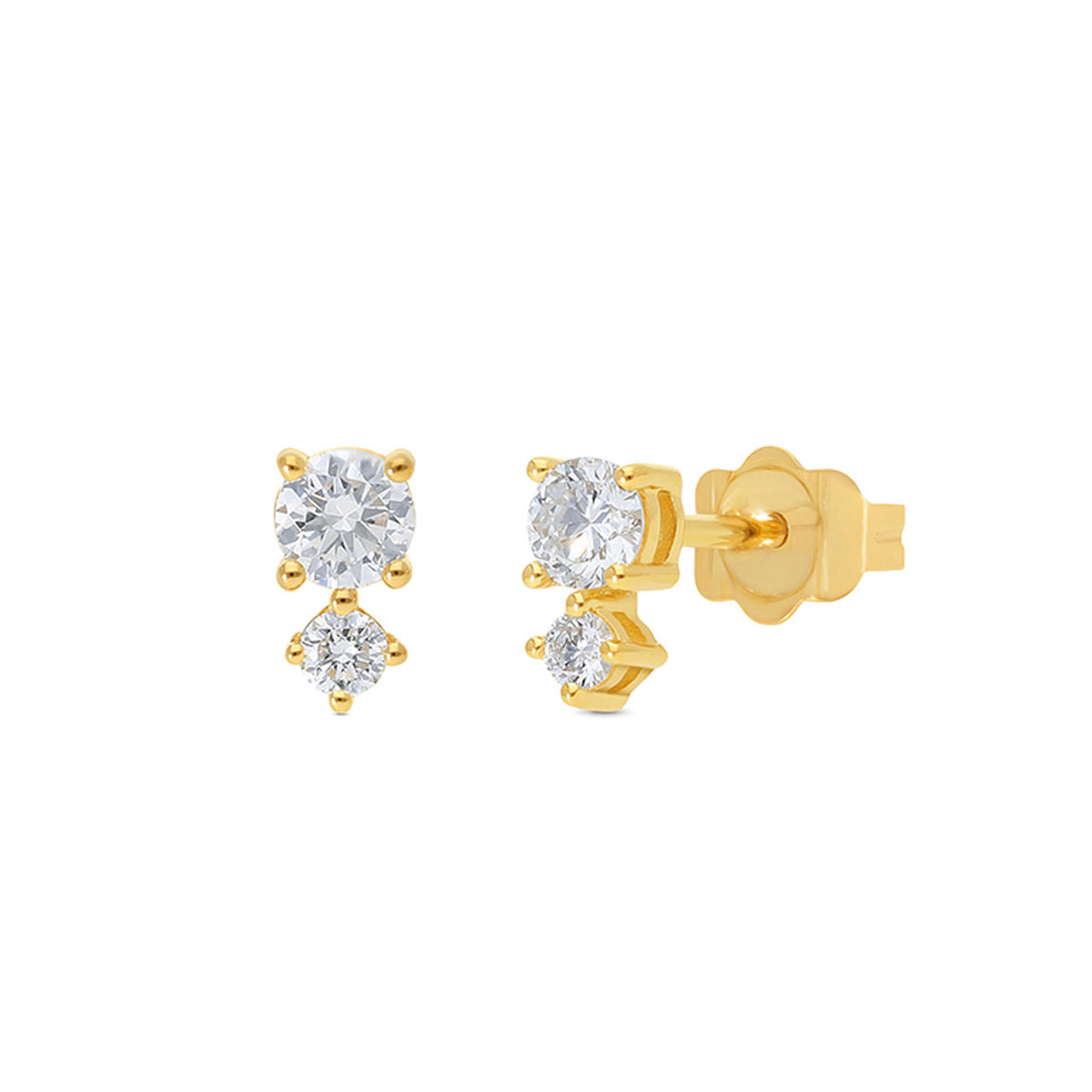 9k Yellow Gold 0.38ct Lab Grown Stud Earrings