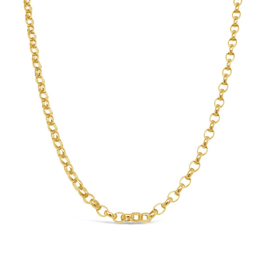 50cm 9k Yellow Gold BO2 Oval Belcher Chain