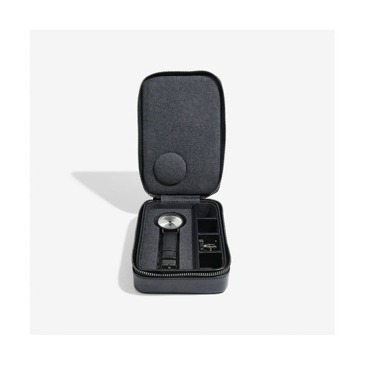 Mens Zipped Watch & Cufflink Travel Case