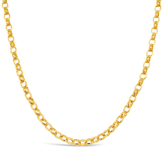 45cm 9k Yellow Gold B02 Oval Belcher Chain