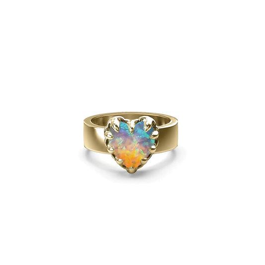 Love Claw Ring Bello Opal - Gold Plated - Size Q
