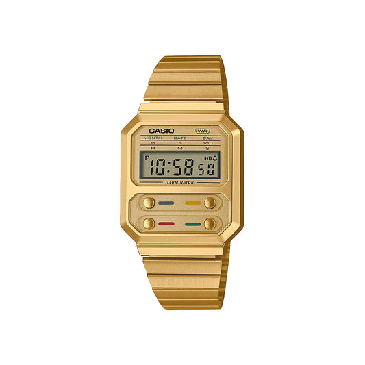 Gold Vintage Digital Watch - A100WEG-9A