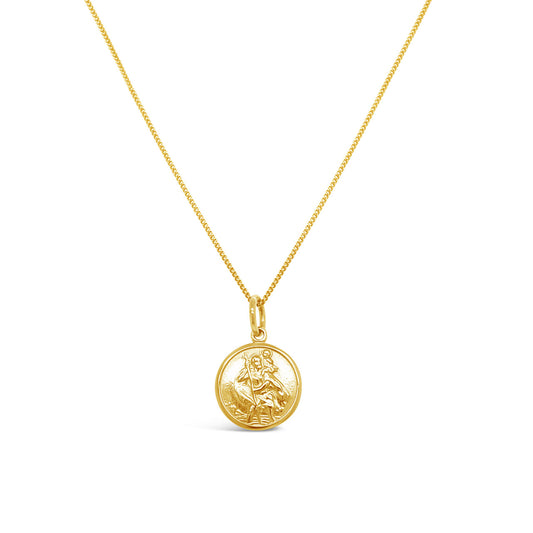 9k Yellow Gold Small St Christopher Pendant