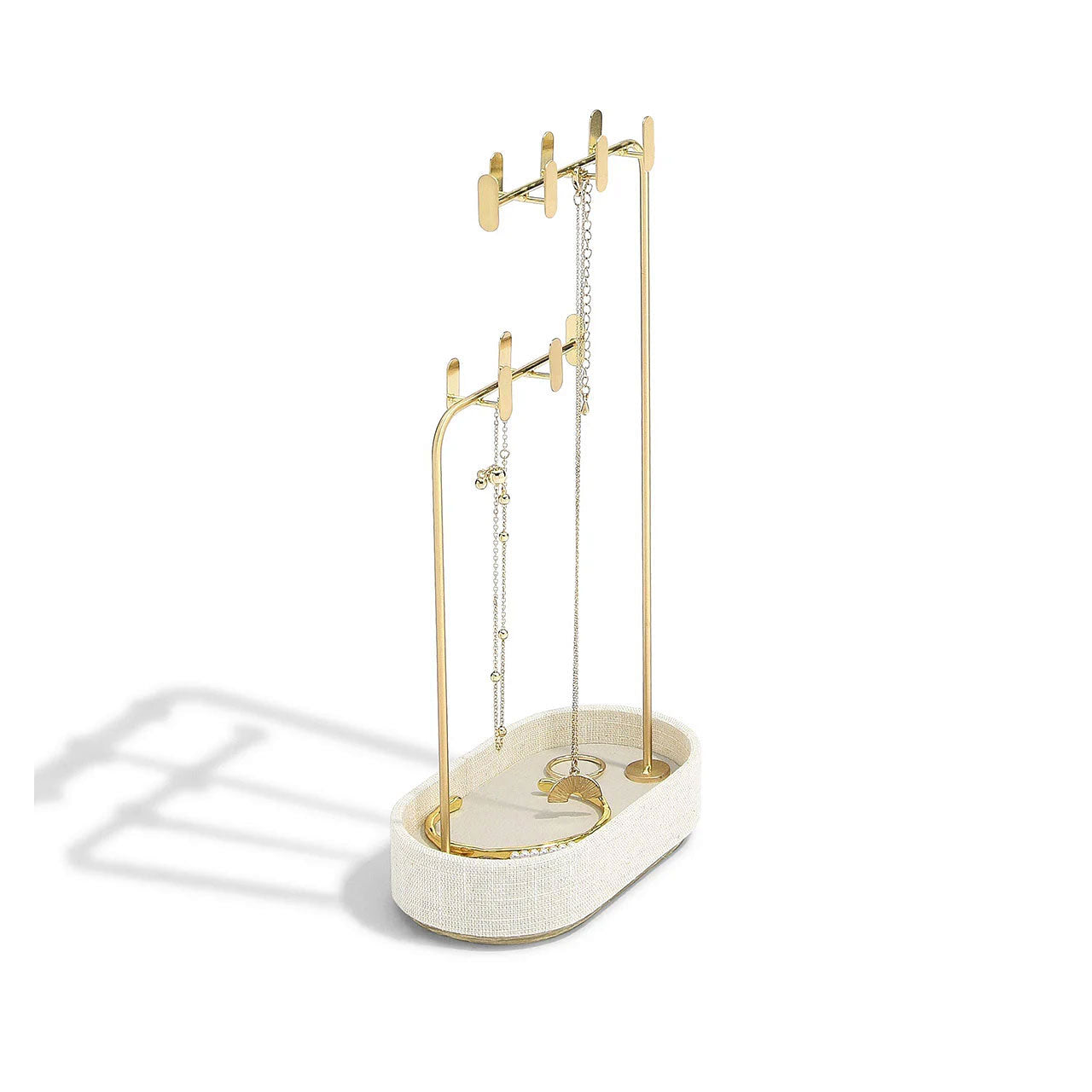 Oatmeal & Linen Multi-Hook Jewellery Stand