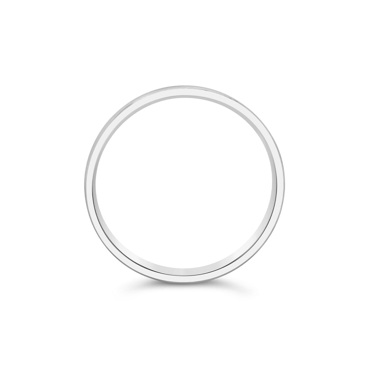 Sterling Silver 3mm Soft Edge Flat Band Ring